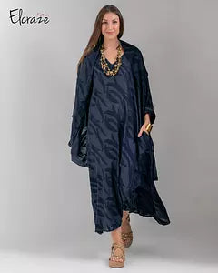 jacquard linen dress