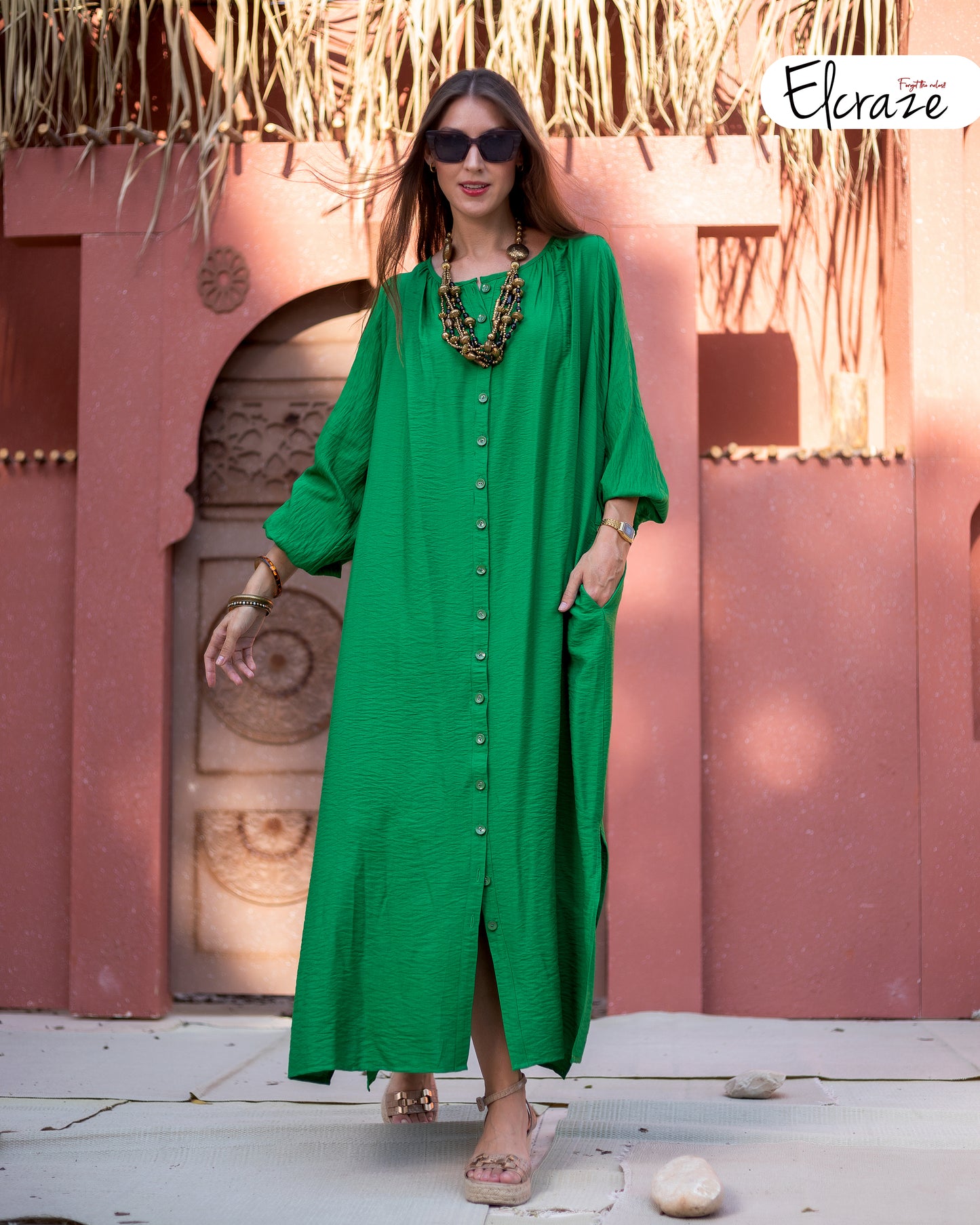 synthetic linen dress