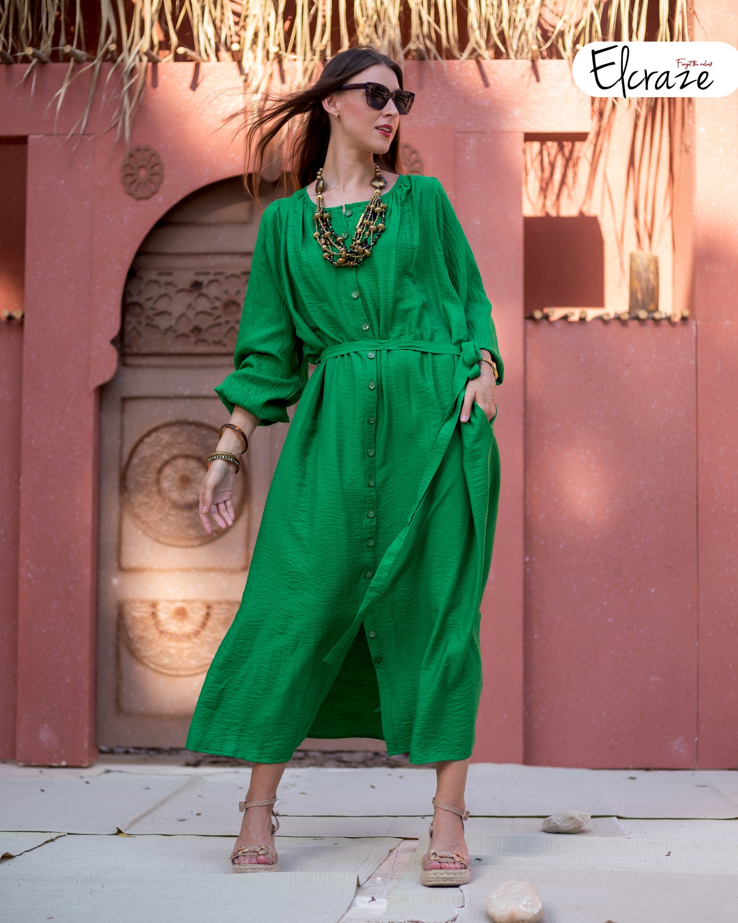 synthetic linen dress