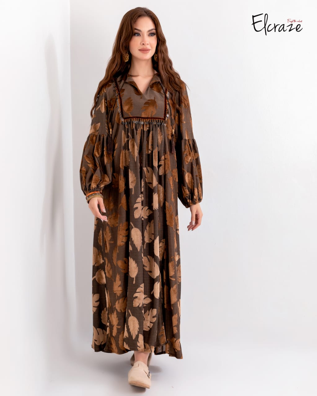 jacquard velvet kaftan