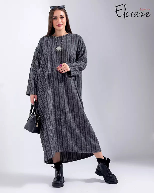 Relaxed fit woolen dress