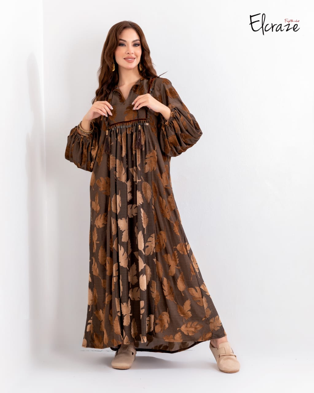 jacquard velvet kaftan