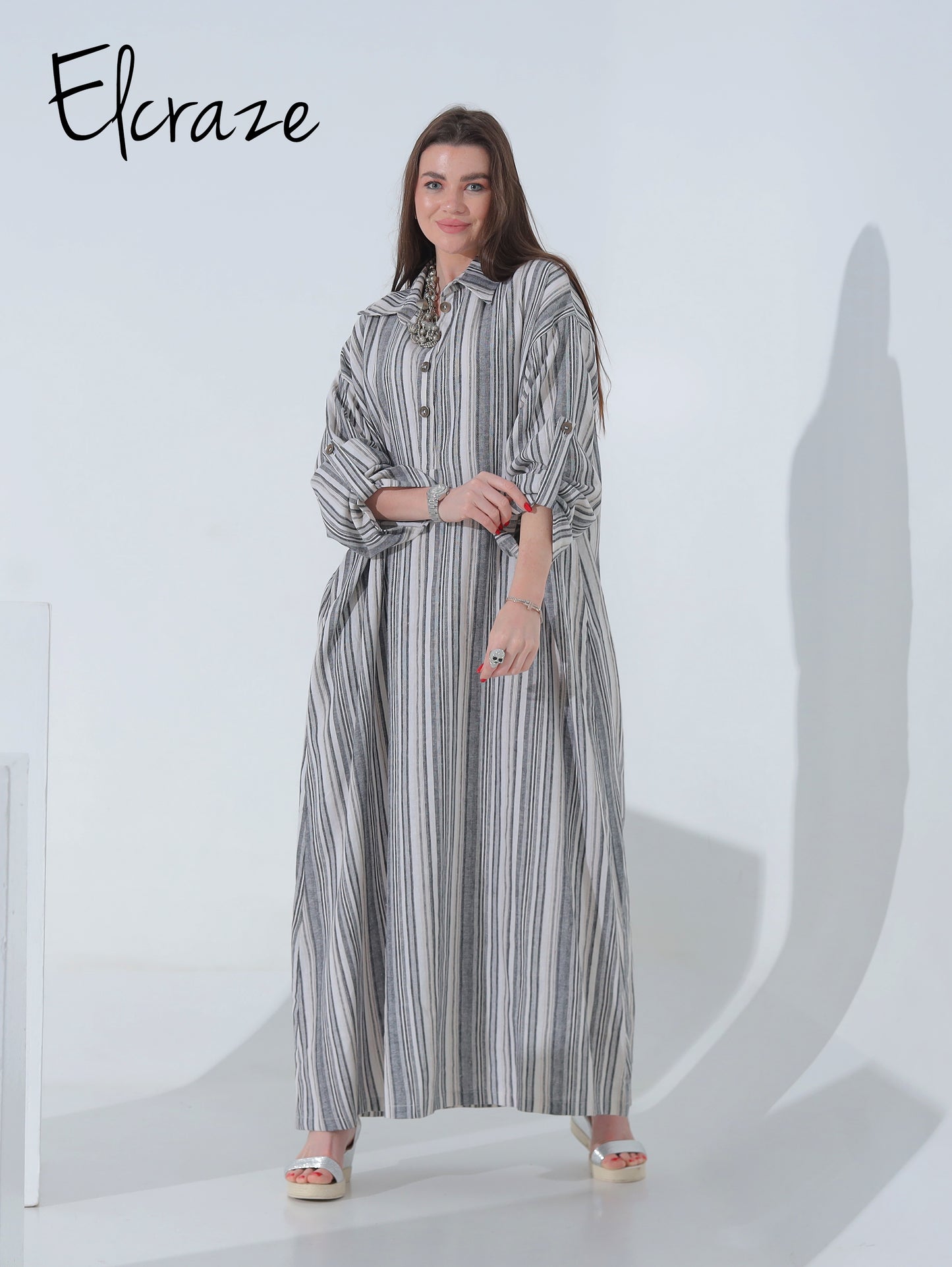 longe sleeve linen dress