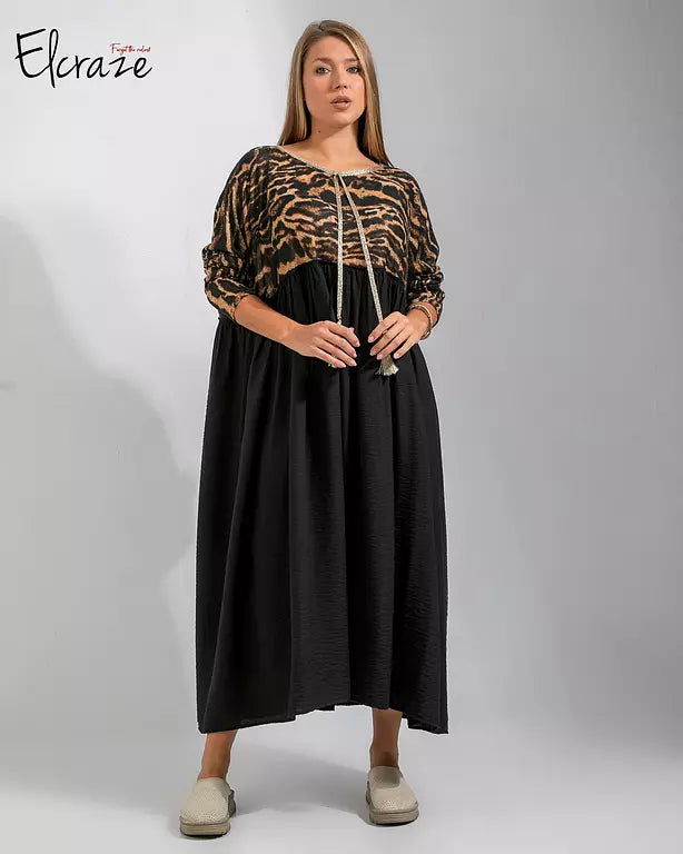 leopard print winter dress