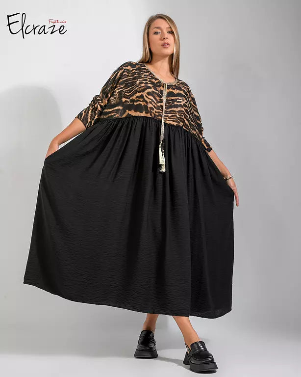 leopard print winter dress