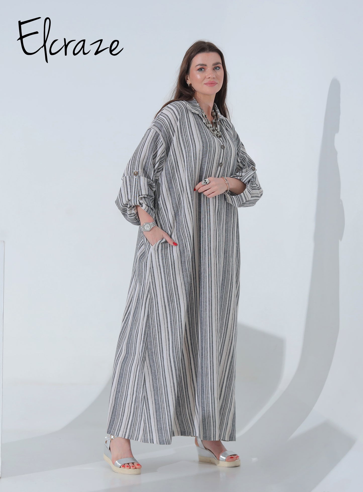 longe sleeve linen dress