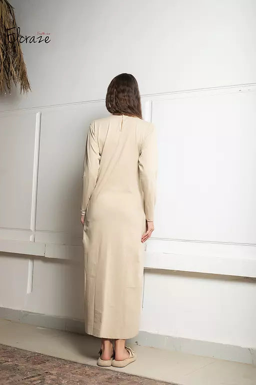 pure cotton long sleeve basic dress