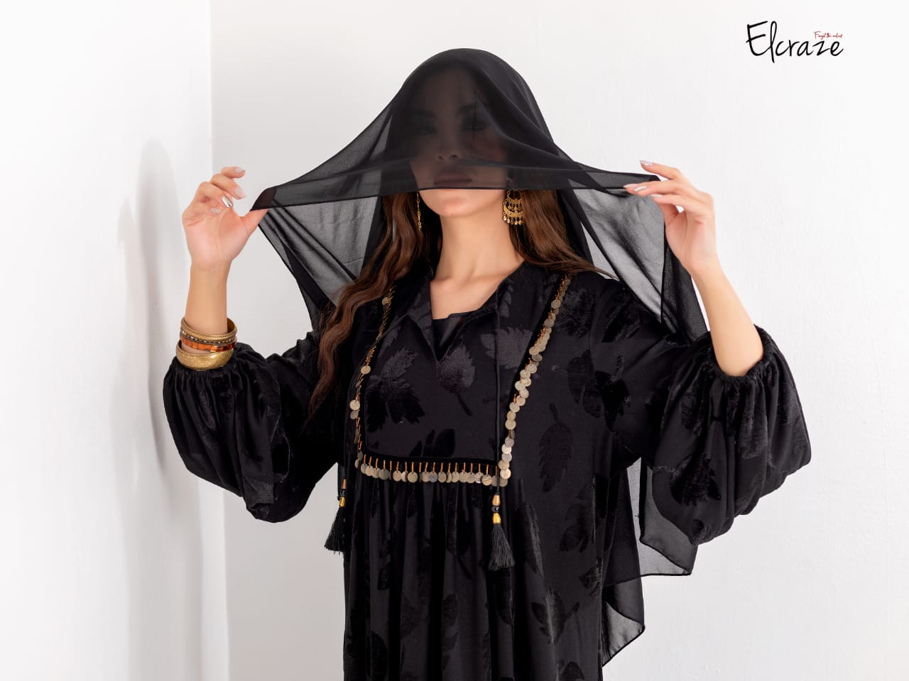 jacquard velvet kaftan