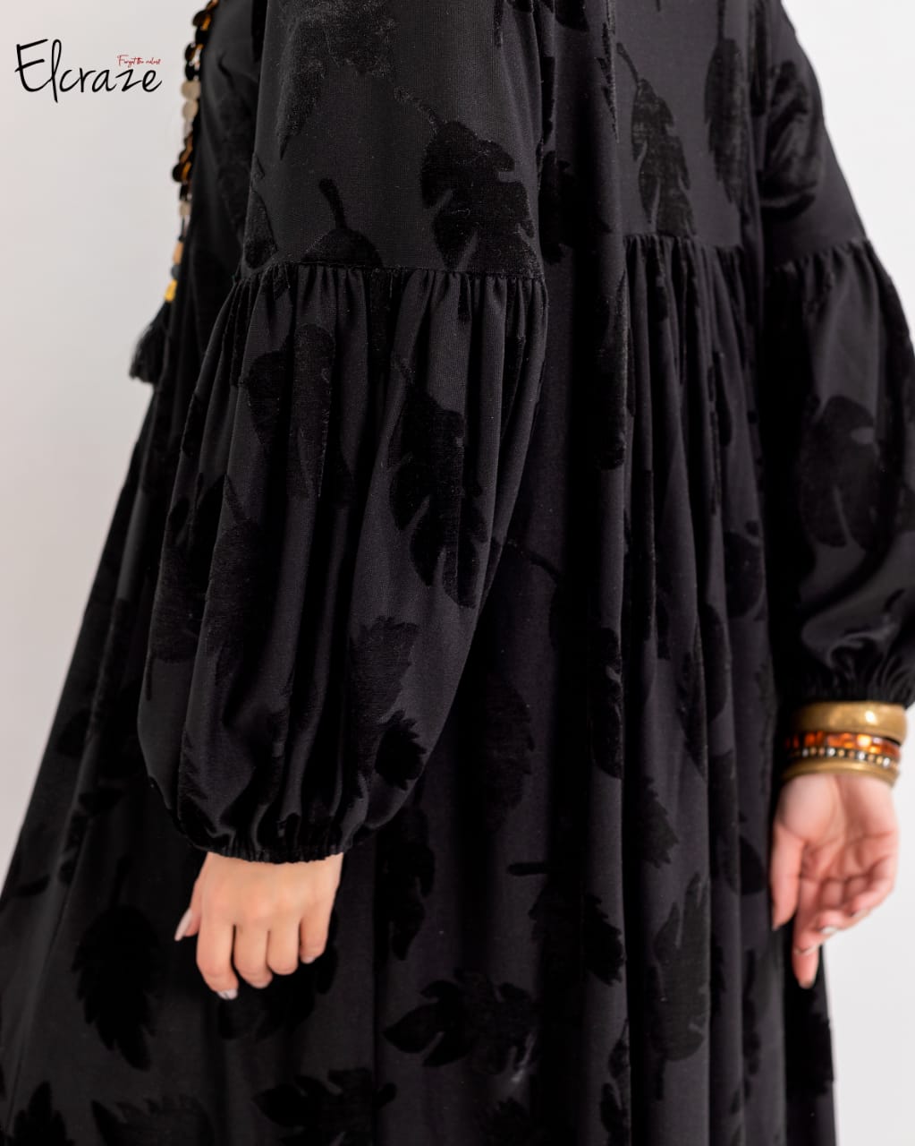 jacquard velvet kaftan