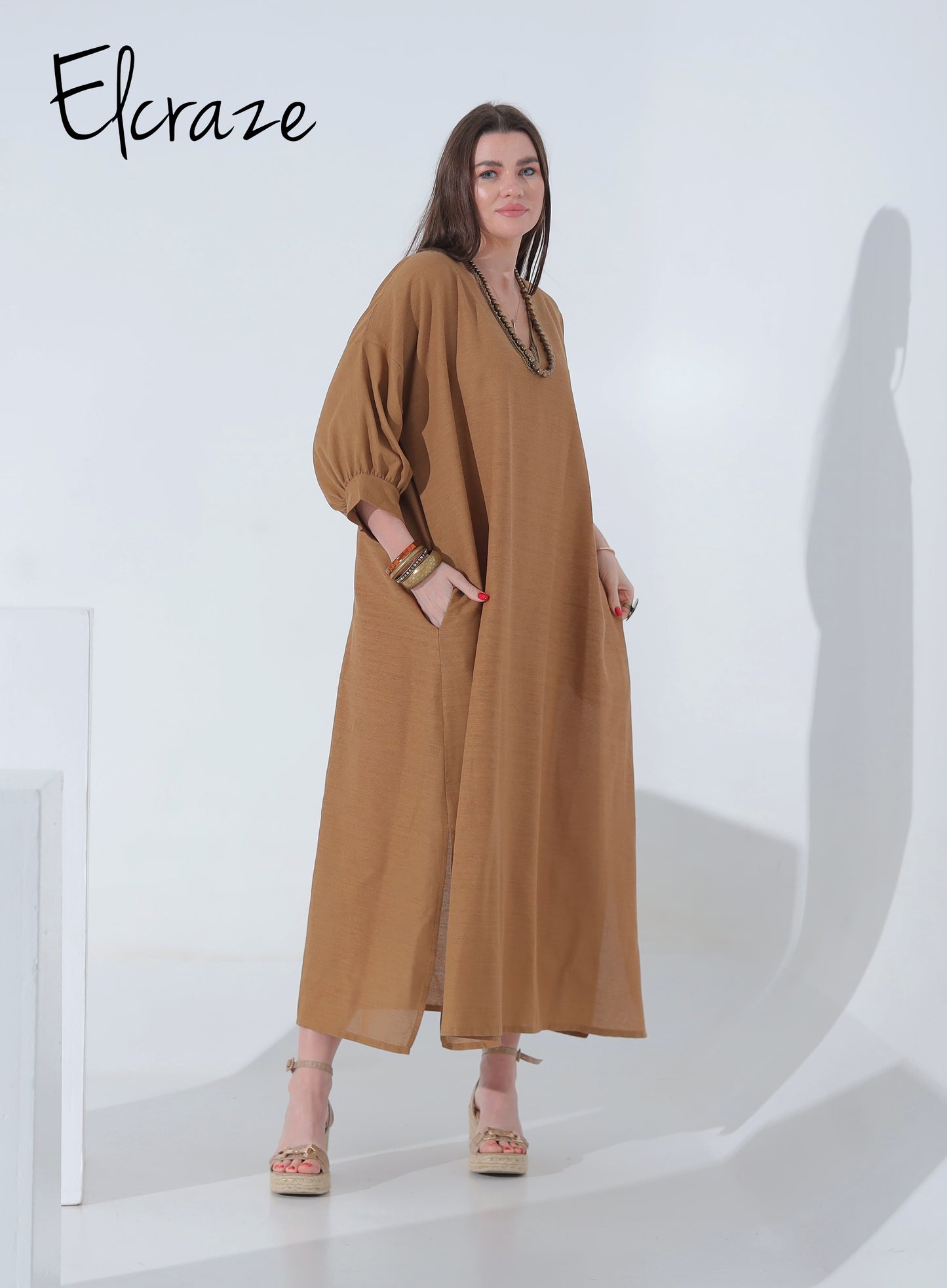 linen blend dress