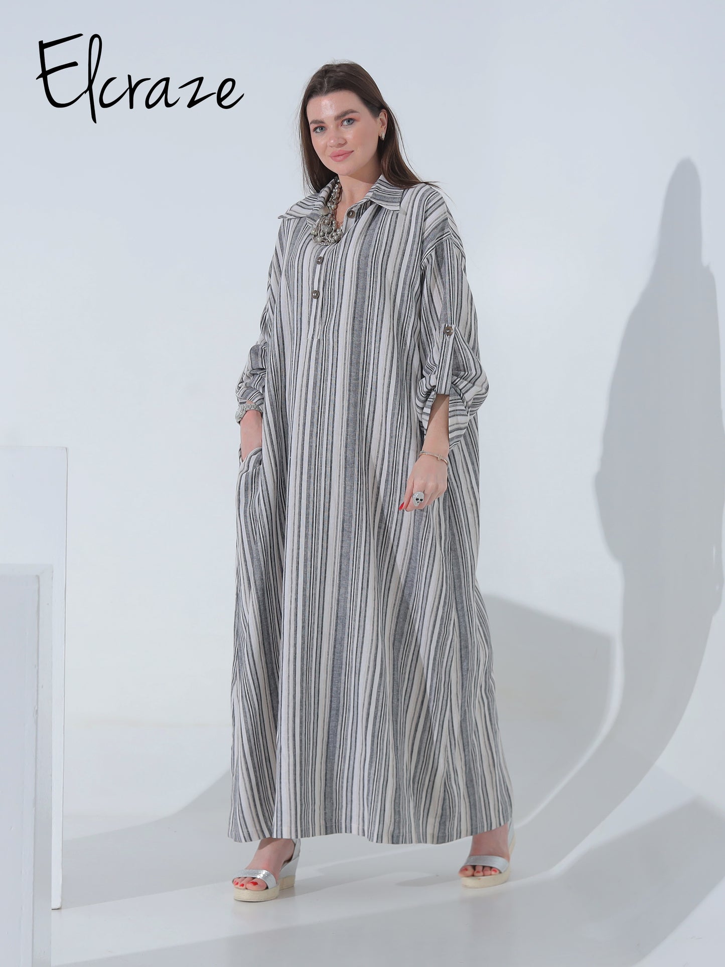 longe sleeve linen dress