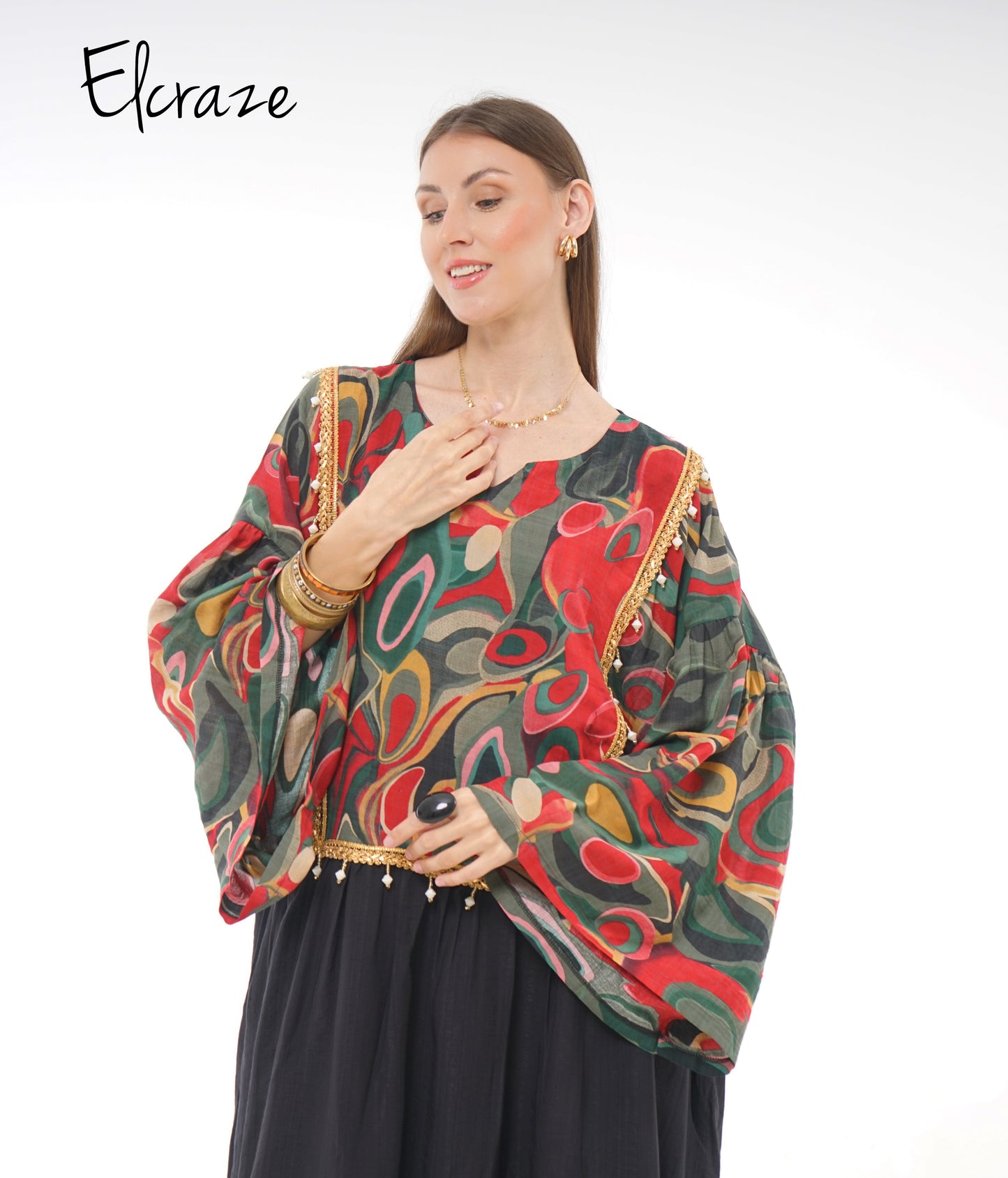 printed cotton galabia dress