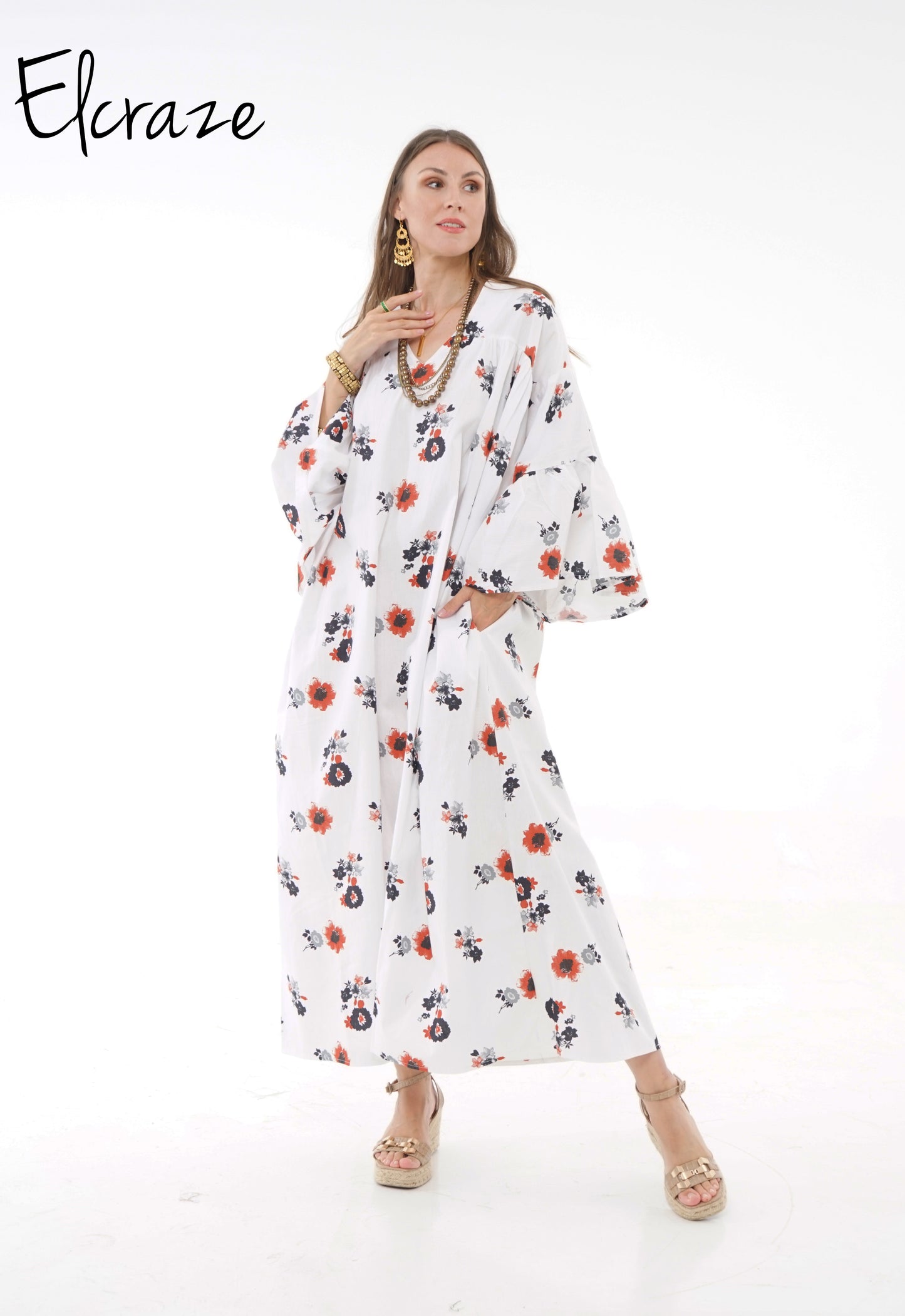 floral pure cotton dress