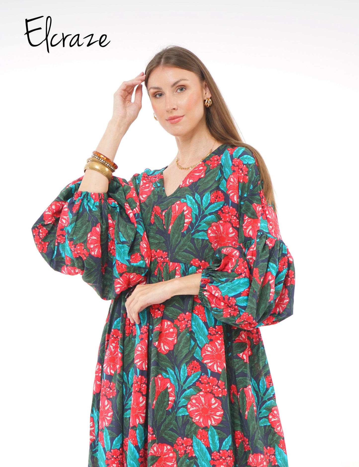 floral cotton dress