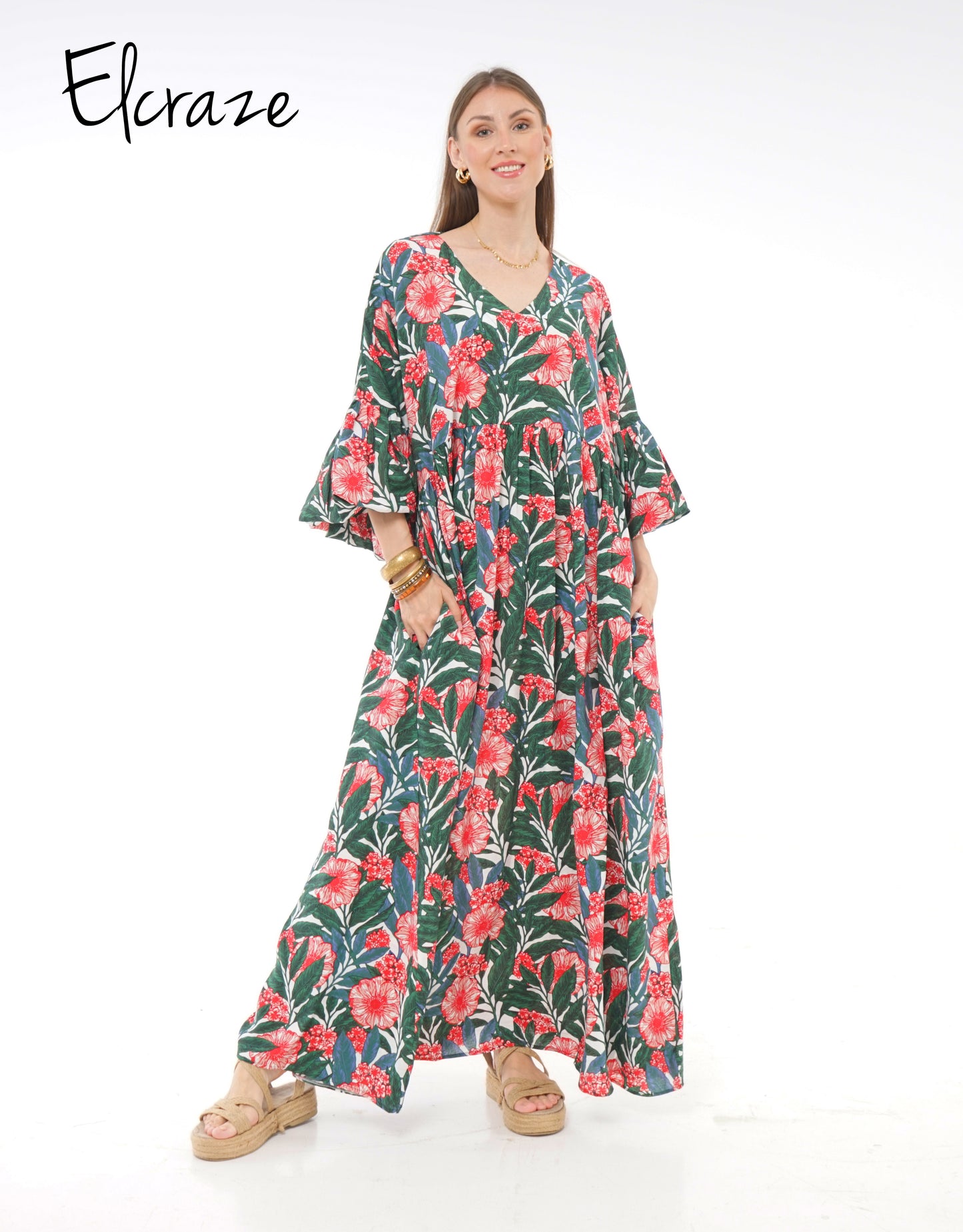 floral cotton dress