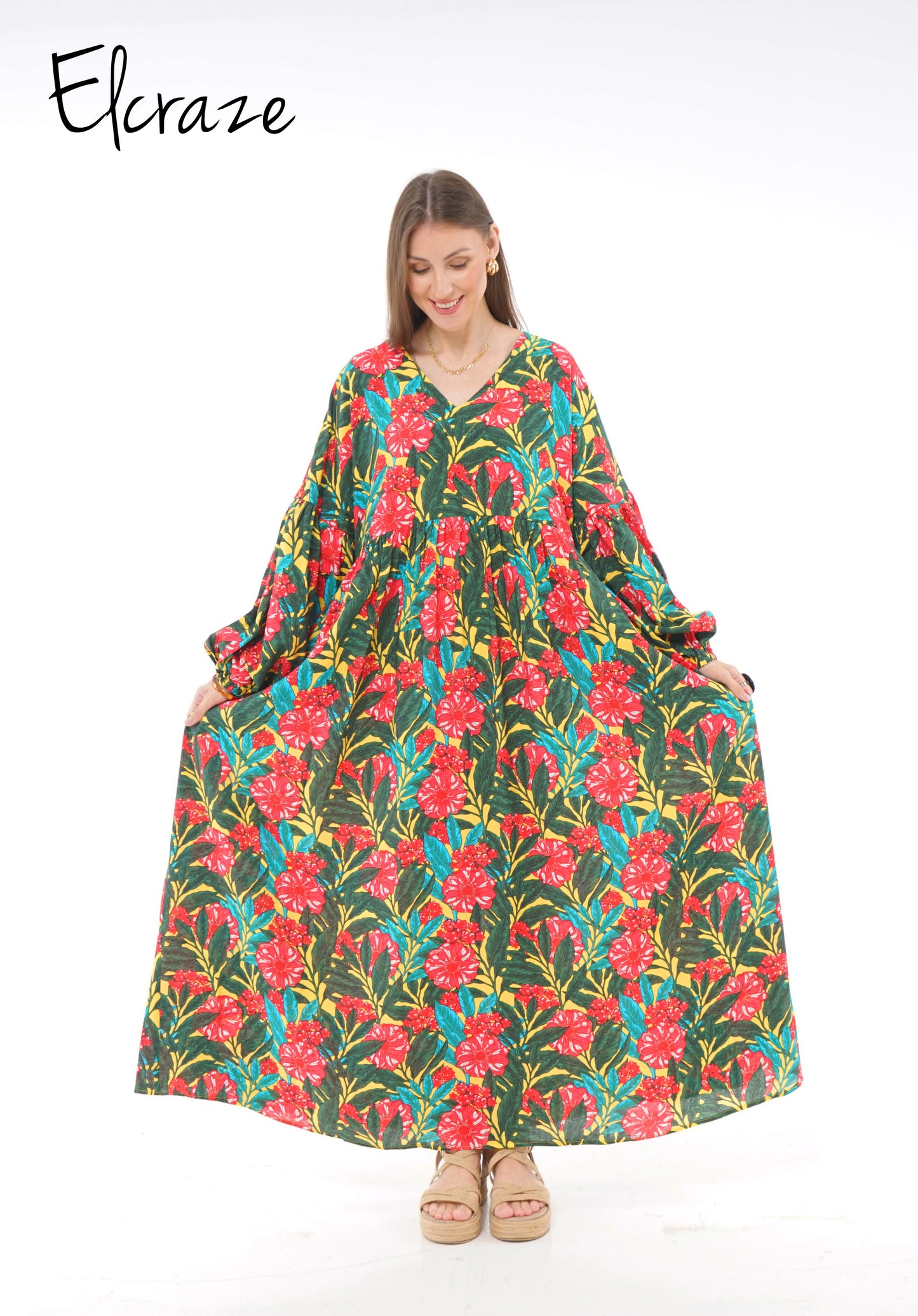 floral cotton dress
