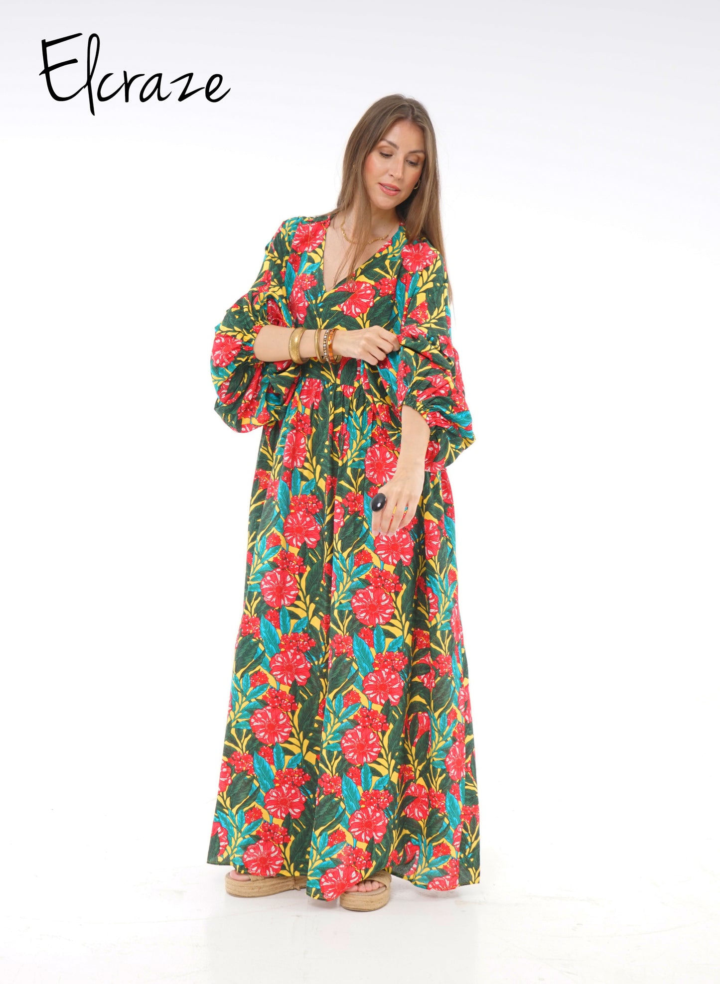 floral cotton dress