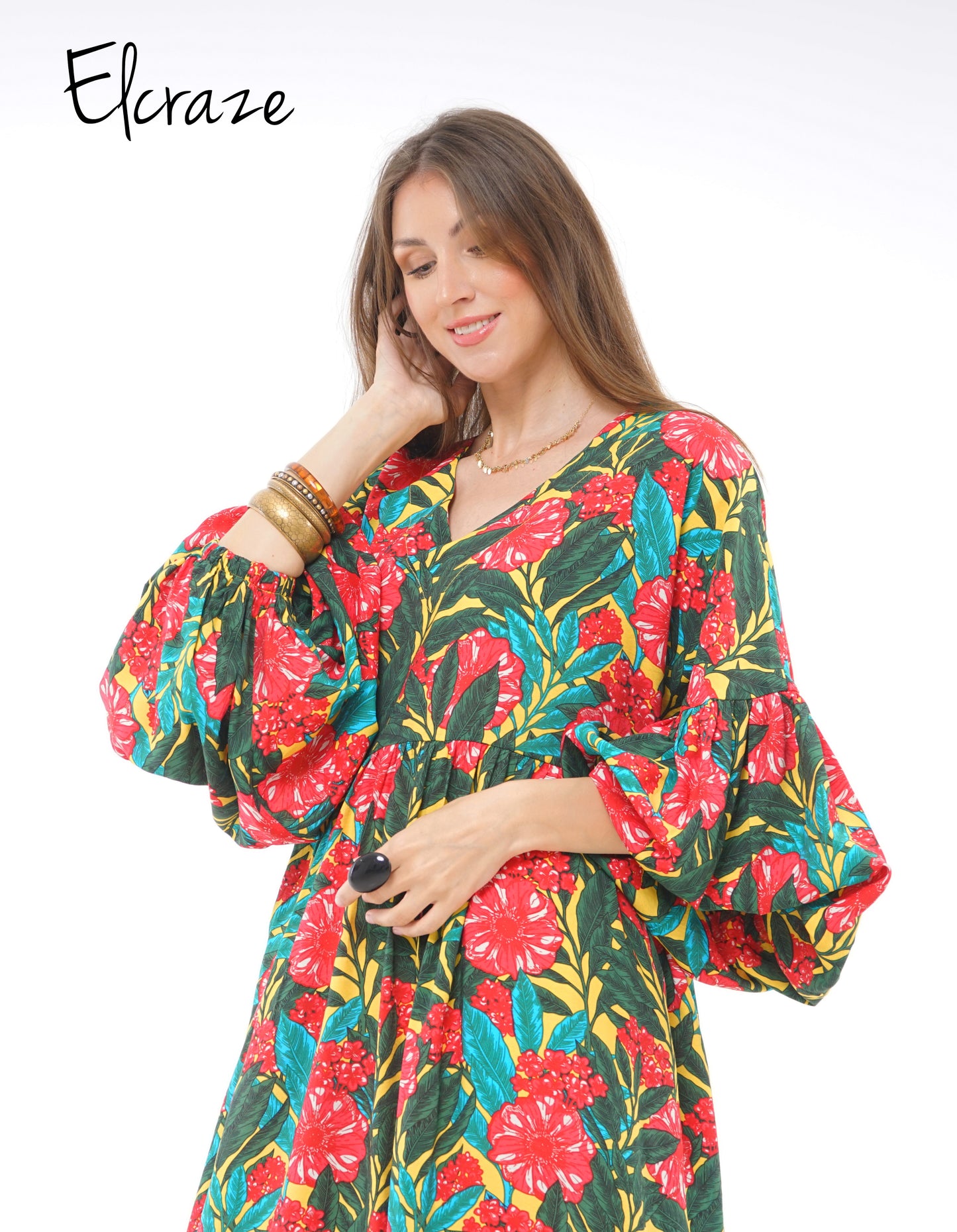floral cotton dress