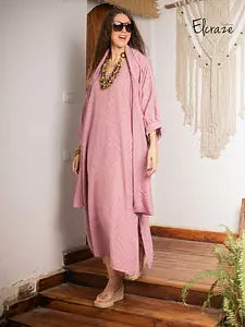 jacquard linen dress nude pink