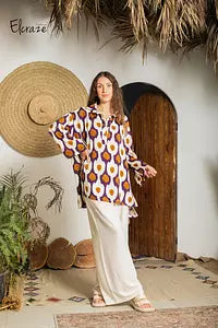 semi formal style blouse purple