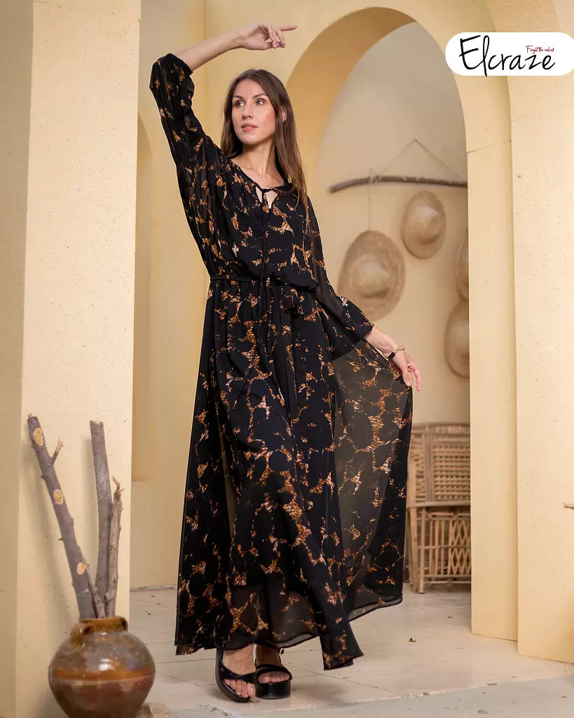 flowy chiffon dress