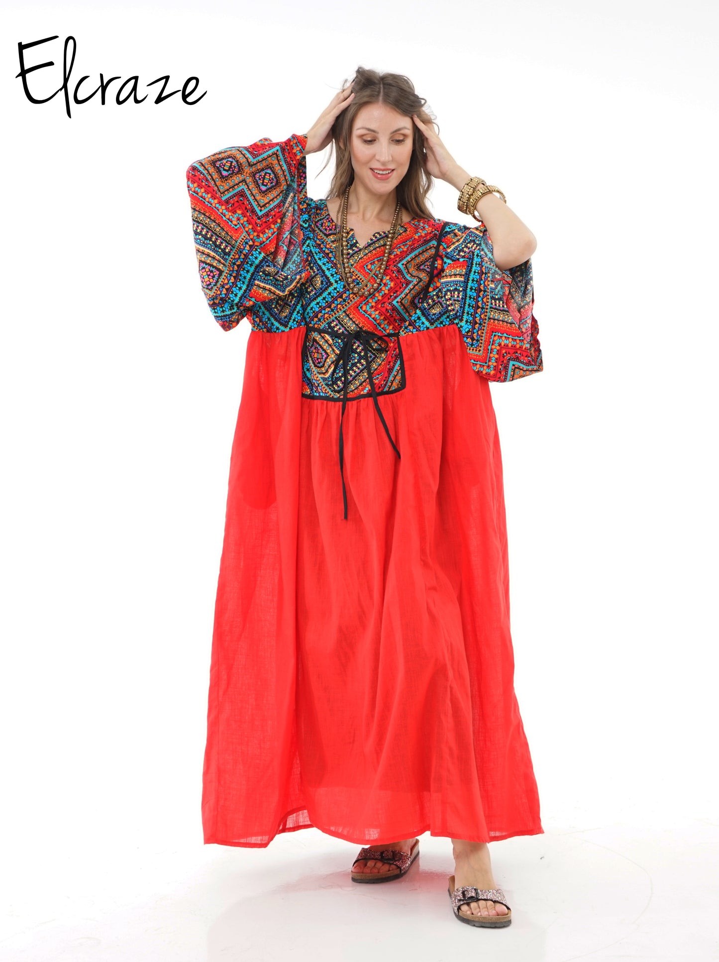 colorful galabia dress
