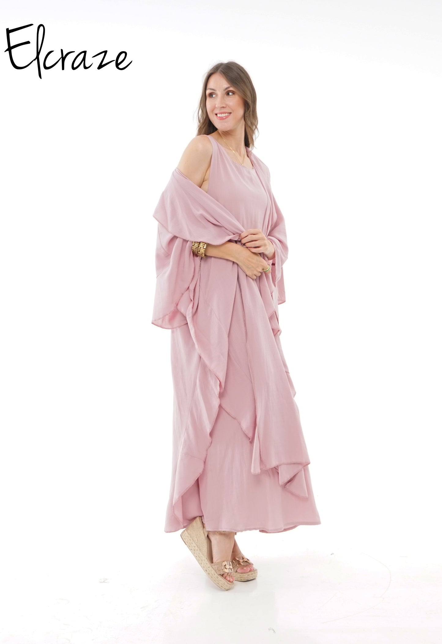 soft cotton flowy cardigan set