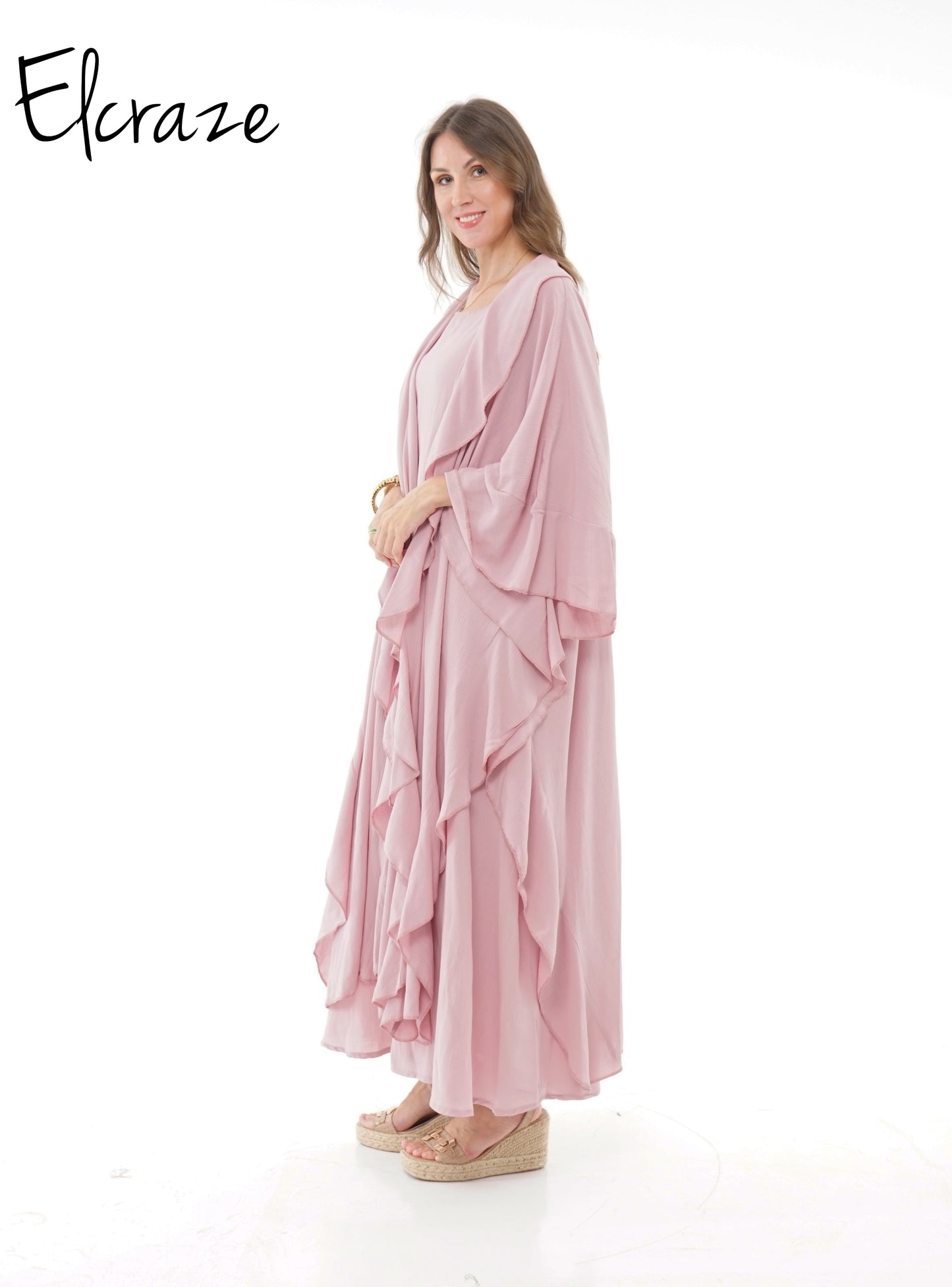 soft cotton flowy cardigan set