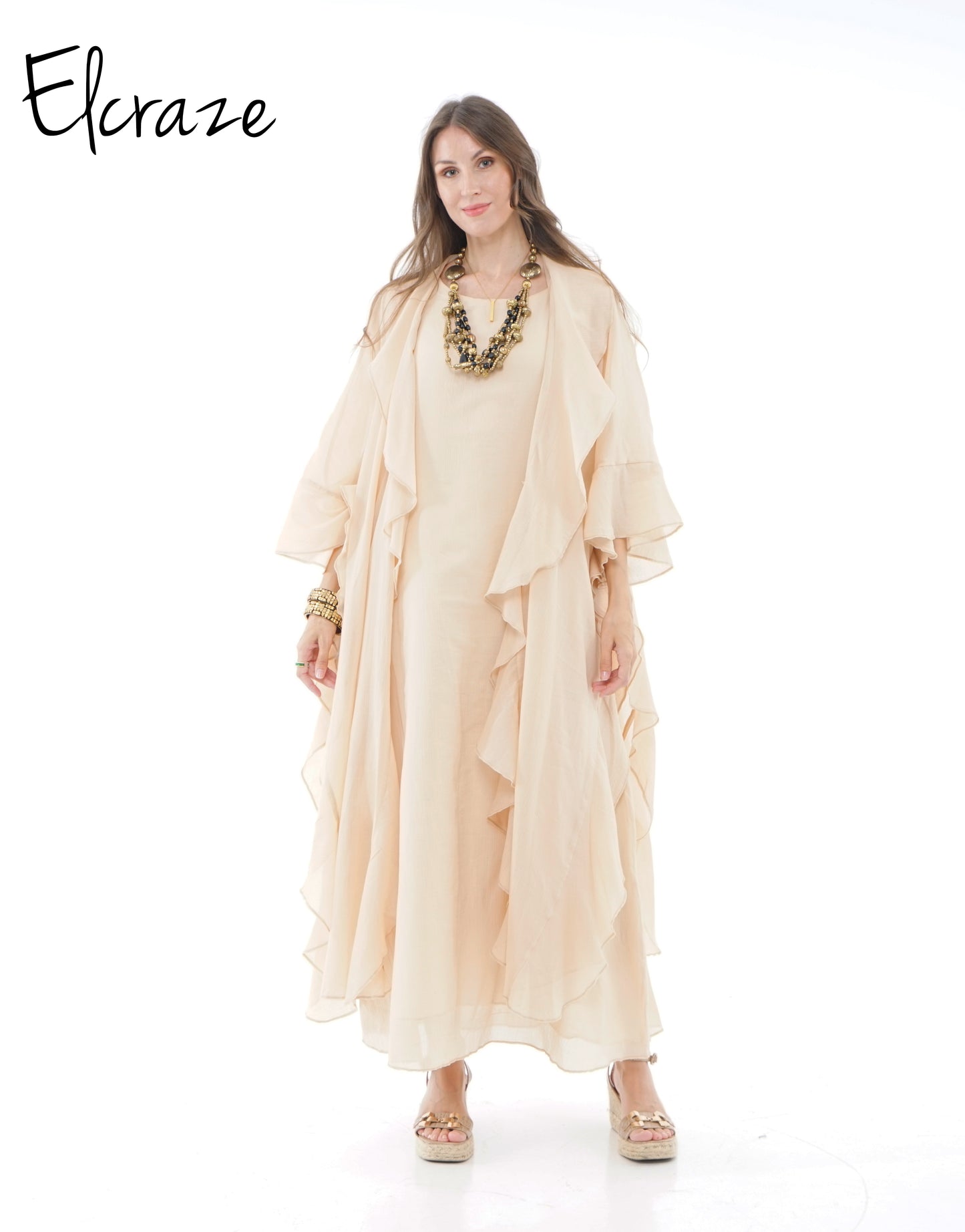 soft cotton flowy cardigan set