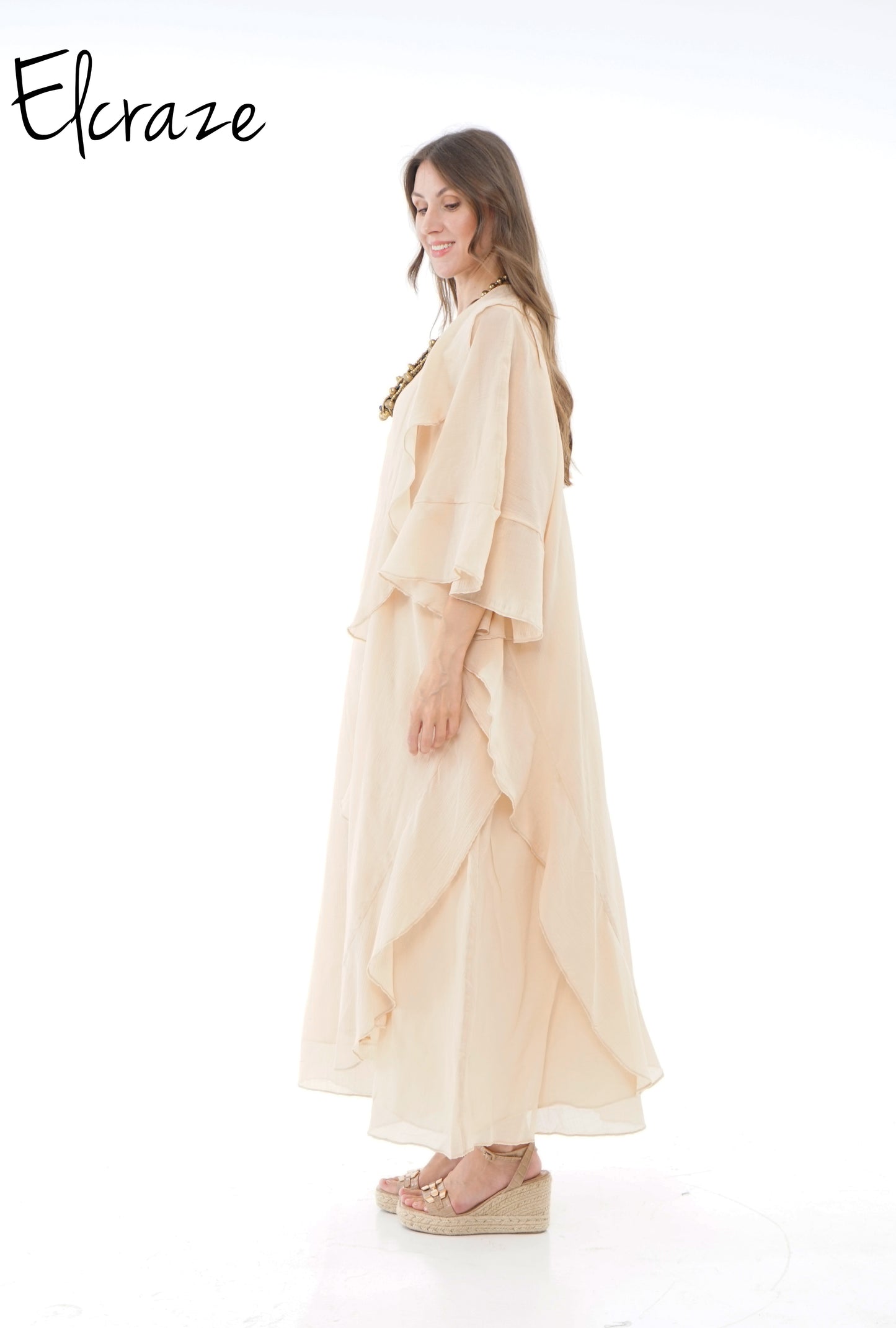 soft cotton flowy cardigan set
