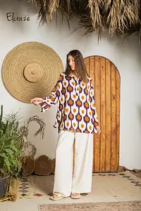 semi formal style blouse purple