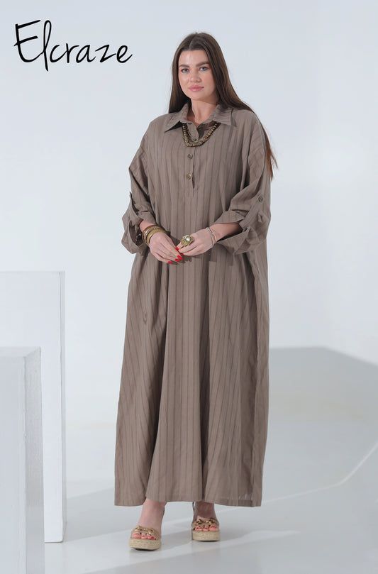 pure cotton long sleeve dress