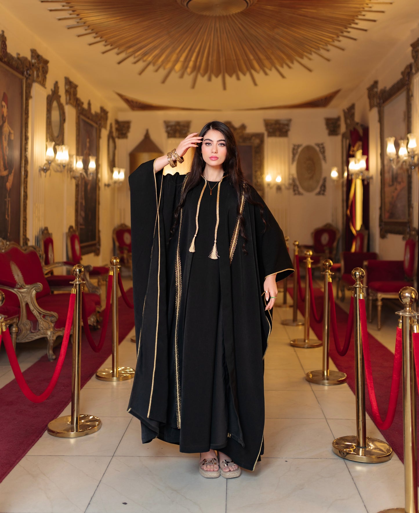 Royal embroidered cardigan set