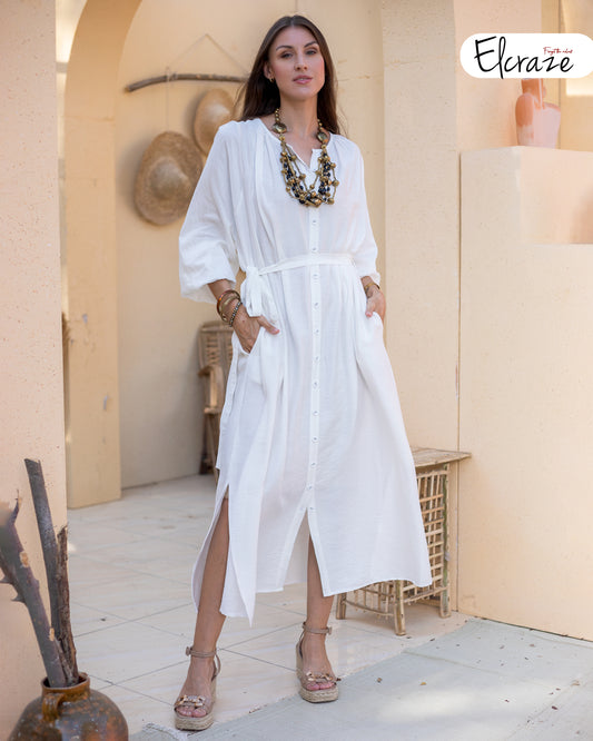 synthetic linen dress