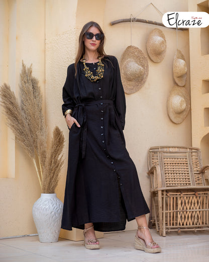 synthetic linen dress