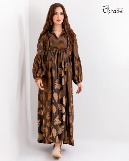 jacquard velvet kaftan