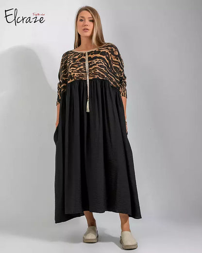 leopard print winter dress