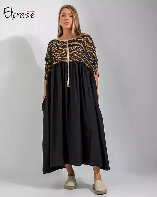leopard print winter dress