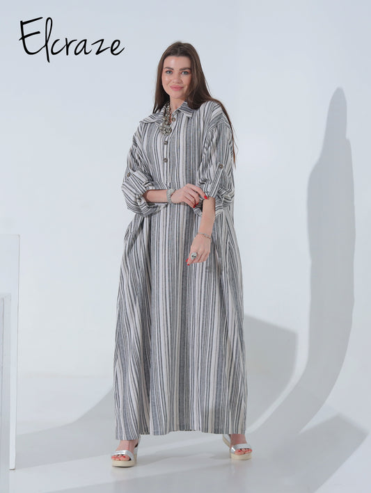 longe sleeve linen dress