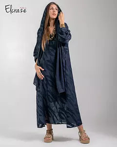 jacquard linen dress