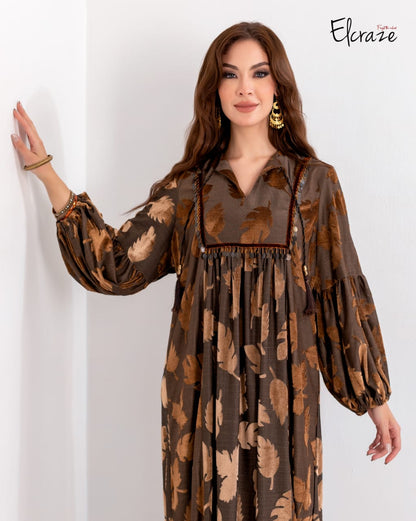 jacquard velvet kaftan