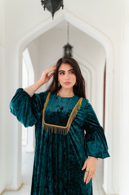 oriental velvet kaftan