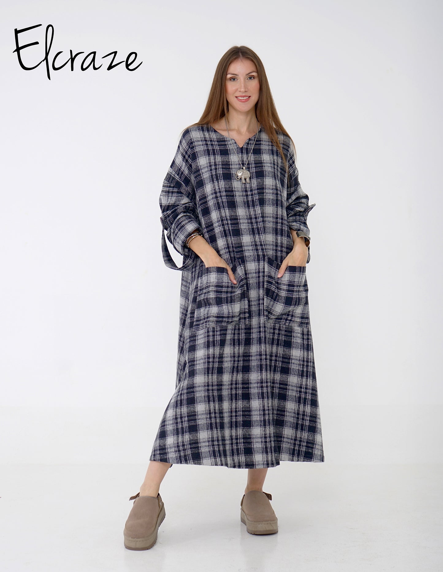 Navy*gray mini dress