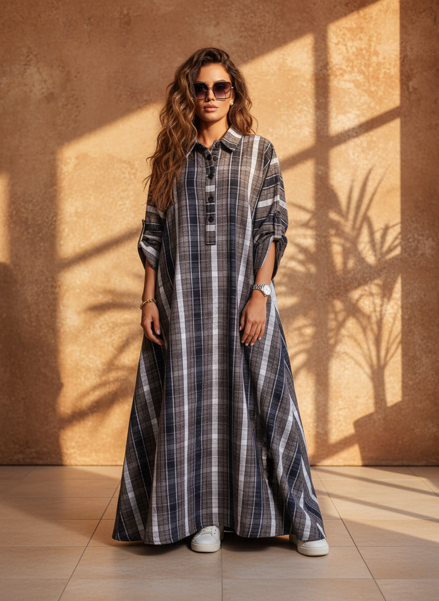 Gogh woollen dress .