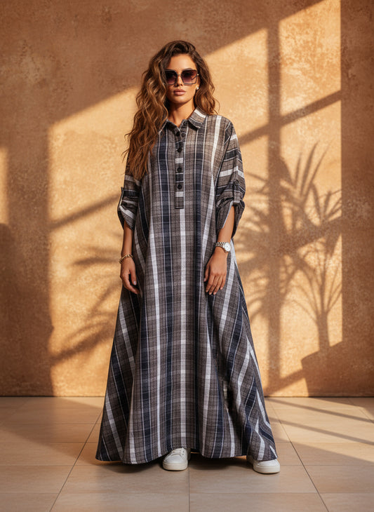 Gogh woollen dress .