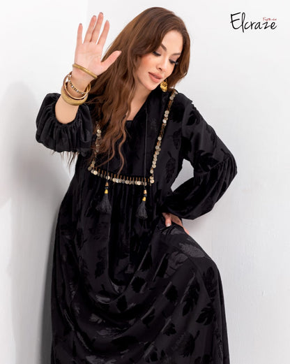 jacquard velvet kaftan