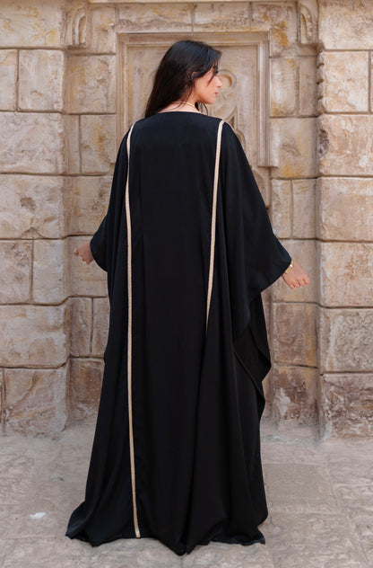 Butterfly embroidered Abaya dress