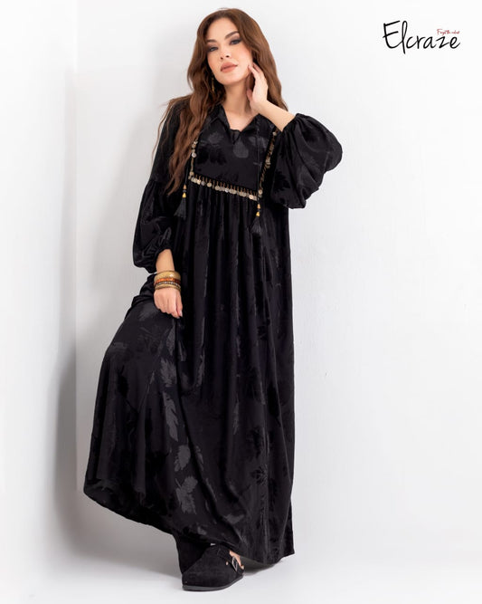 jacquard velvet kaftan