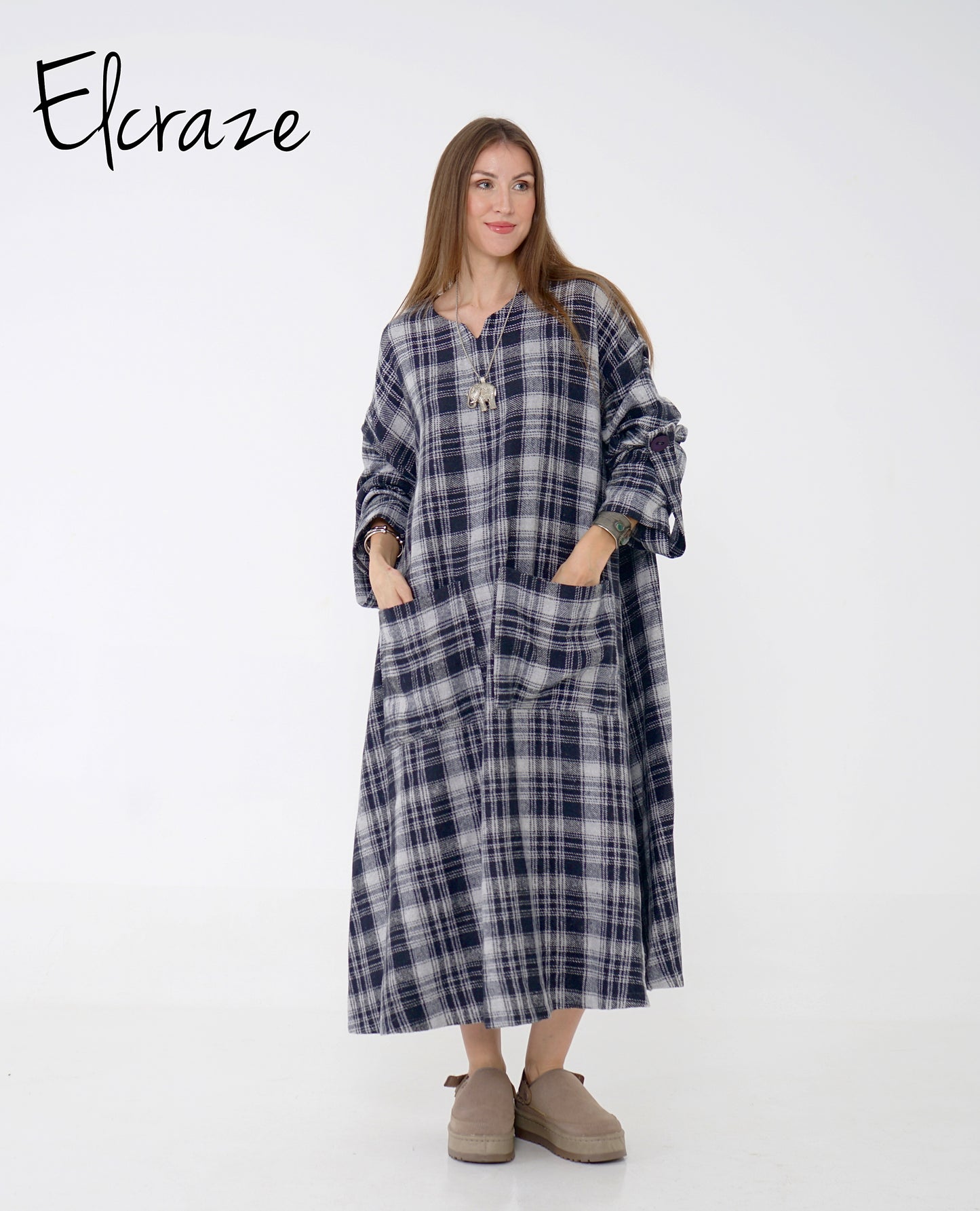 Navy*gray mini dress