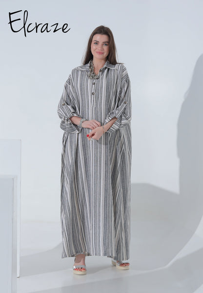 longe sleeve linen dress